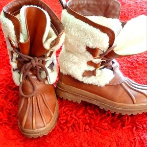 Troy Burch Dark Camel size 8 winter Boots